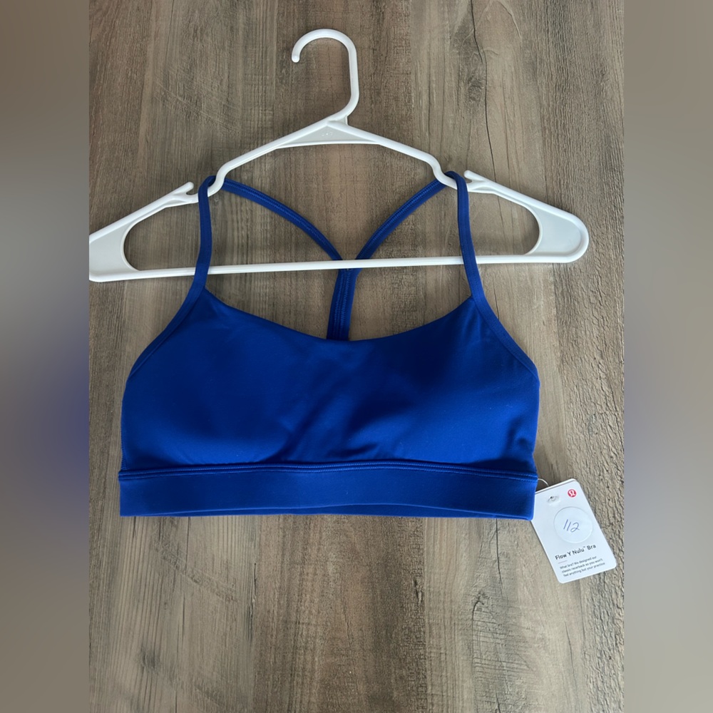 NWT Lululemon Flow Y Bra Nulu *Light Support A-C Cups Sz 6 *Riverside blue*